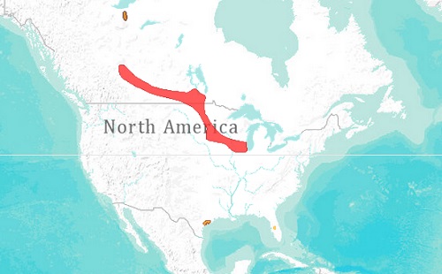 Whooping crane range map