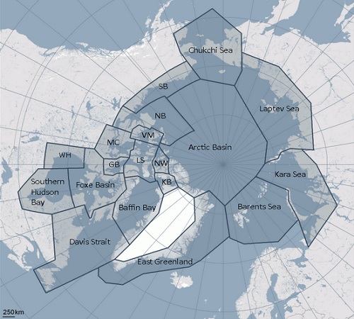 Polar bear population map