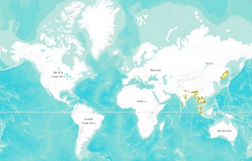 Tiger distribution map