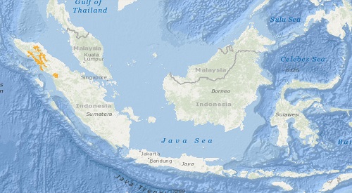 Sumatran Orangutan distribution map